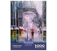 Puzzles De 1000 Pièces pour Adultes The First Snow in Paris Puzzle pour Adultes, Jouet, Décoration Murale, Course De Vitesse, Difficile Et Stimulant 70x50cm/1000pcs
