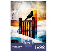 Puzzles De 1000 Pièces Pour Adultes The Magpie - Monet Inspired - Geometric Winter Scene - Abstract Impressionist Landscape Puzzle Pour Adultes, Jouet Anti-stress, Difficile, Très Difficile Et Stimula