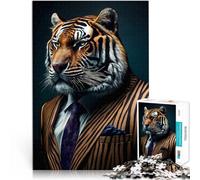 Puzzles de 1000 pièces pour Adultes Tigre Jouets éducatifs et d'apprentissage Jeux familiaux Collection d'artistes, Beaux-Arts 38x26cm