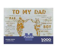 Puzzles De 1000 Pièces pour Adultes to My Dad Gift from Son Puzzles pour Adultes - Jeu De Réflexion, Analyse Et Logique pour Les Amateurs De Jeux 38x26cm/1000pcs