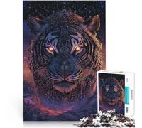 Puzzles de 1000 pièces pour Adultes Totem de Tigre Fantastique Fabriqué en Carton Convient aux Personnes âgées de 14 Ans et Plus Jeux Amusants en Famille Super Cadeau de Noël。Taille：38x52cm