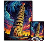 Puzzles de 1000 pièces pour Adultes Tour penchée de Pise Italie. Puzzles pour Adultes pour Noël Halloween Pâques Nouvel an. 1000 pièces (38 x 26 cm).