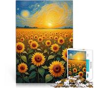 Puzzles de 1000 pièces pour Adultes Tournesols sous Un Ciel tourbillonnant Impossible Renforcer l'amour Entre Les Couples 52x38cm