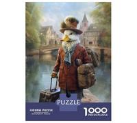 Puzzles De 1000 Pièces pour Adultes Travel Guide Duck Puzzles pour Adultes - Jeu De Réflexion Et Anti-Stress - Cadeau d'anniversaire Original 52x38cm/1000pcs