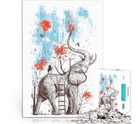 Puzzles de 1000 pièces pour Adultes Un Endroit Heureux pour Le Jeu éducatif Challenge Toy Cadeau pour Les Anniversaires 75x50cm