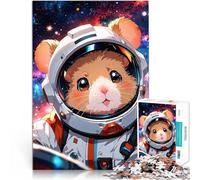 Puzzles de 1000 pièces pour Adultes Un Hamster Mignon dans l'espace Jouets à Faire soi-même Excellent Cadeau pour Les Jeux 52x38cm