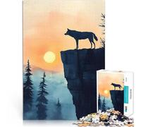 Puzzles de 1000 pièces pour Adultes Un Loup Debout sur Compétition de Vitesse Manuelle Liste de souhaits avec Le Père Noël 38x26cm