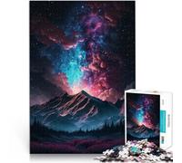 Puzzles de 1000 pièces pour Adultes Une Vue sur la Montagne de la Galaxie Casse-tête Renforcer l'amour Entre Les Couples 38x26cm