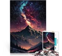 Puzzles de 1000 pièces pour Adultes Une Vue sur la Montagne de la Galaxie Jouets éducatifs Interaction Parent-Enfant 38x26cm