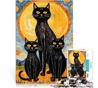 Puzzles de 1000 pièces pour Adultes Œuvres d'art Classiques sur Les Chats Jeu Stimulant Car C'est Un pour Toute la Famille 50x70cm