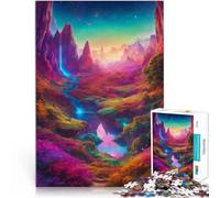 Puzzles de 1000 pièces pour Adultes Vallée de la Nature Jeux éducatifs Décoration d'intérieur Bon Cadeau 52x38cm