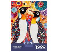 Puzzles De 1000 Pièces pour Adultes Vibrant Penguin Art -6 Puzzle pour Adultes Jeu Pratique, Analyse Et Logique Jeu Stimulant Cadeaux 38x26cm/1000pcs