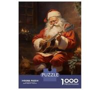 Puzzles De 1000 Pièces pour Adultes Vintage Santa Claus Xmas Puzzle Anti-Stress, Jouet De Décoration Intérieure, Difficile Et Stimulant 38x26cm/1000pcs