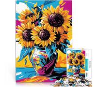 Puzzles de 1000 pièces pour Adultes Vision Pop Art des Tournesols Analyse et logique est idéal comme Cadeau pour Toute la Famille 75x50cm