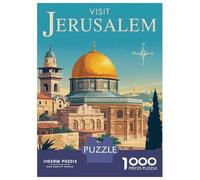 Puzzles De 1000 Pièces pour Adultes Visit Jerusalem Travel Puzzle pour Adolescents - Cadeau d'anniversaire - Difficile Et Stimulant - Cadeaux Uniques pour Un Anniversaire Ou Noël 70x50cm/1000pcs