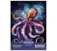 Puzzles De 1000 Pièces pour Adultes Watercolor Octopus Puzzle Jeux De Famille Difficile Difficile Cadeaux Uniques pour Anniversaire Et Noël 38x26cm/1000pcs