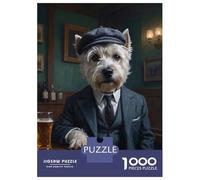 Puzzles De 1000 Pièces Pour Adultes West Highland Terrier Dog in Suit at The Pub Puzzle Pour Adolescents Course De Vitesse Manuelle Entraînez Votre Cerveau Et Vos Mains, Des Jouets Addictifs Pour Cult