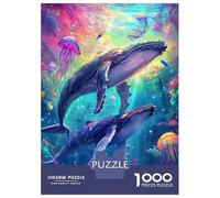 Puzzles De 1000 Pièces pour Adultes Whale Dreams Puzzle pour Adultes Jeu Pratique, Analyse Et Logique Jeu Stimulant Cadeaux 52x38cm/1000pcs