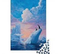 Puzzles De 1000 Pièces pour Adultes Whale Watching in Antarctica Puzzles pour Adultes Activités Familiales Défi À Réaliser Apprentissage Jouets Éducatifs 38x26cm/1000pcs