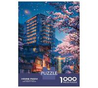 Puzzles De 1000 Pièces pour Adultes When The Sakura Bloom Casse-têtes pour Adultes - Jeu De Réflexion - Améliore La Mémoire - Cadeaux Uniques pour Un Anniversaire Ou Noël 38x26cm/1000pcs