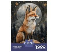 Puzzles De 1000 Pièces pour Adultes Whimsical Red Fox Artwork Puzzles pour Adolescents Jeu Familial Améliore La Mémoire Difficile Et Stimulant 70x50cm/1000pcs