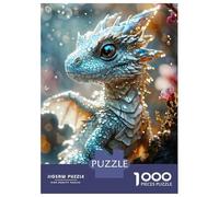 Puzzles De 1000 Pièces pour Adultes White Magical Baby Dragon Puzzles pour Adolescents Jeu Familial Améliore La Mémoire Difficile Et Stimulant 70x50cm/1000pcs