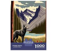 Puzzles De 1000 Pièces pour Adultes Wolf Art Series Style 9 Puzzle pour Adultes Jeu Pratique, Analyse Et Logique Jeu Stimulant Cadeaux 52x38cm/1000pcs