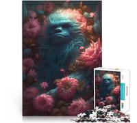 Puzzles de 1000 pièces pour Adultes Yéti Angélique Jouets de Jeu pour Cadeau Familial avec Affiche et Feuille de Questions correspondantes 52x38cm