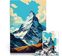 Puzzles de 1000 pièces pour Adultes Zermatt Cervin Jeu Familial Anti-Stress Défi Difficile Décoration d'intérieur 38x26cm