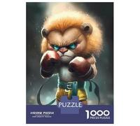 Puzzles De 1000 Pièces Pro Lion Cub Boxer Puzzles pour Adultes - Jeu De Réflexion - Améliore La Mémoire - Cadeaux Uniques pour Un Anniversaire Ou Noël 38x26cm/1000pcs