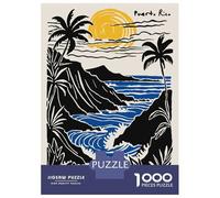 Puzzles De 1000 Pièces Puerto Rico Coastal Landscape Art Puzzle Adulte, Jouet, Décoration Murale, Une Œuvre d'art, Cadeaux Uniques pour Anniversaire Et Noël 70x50cm/1000pcs