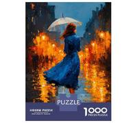 Puzzles De 1000 Pièces Rain and Amber - Walking Through The Memory Lights Puzzle Anti-Stress, Décoration Murale, Cadeaux Uniques pour Anniversaire Et Noël 52x38cm/1000pcs