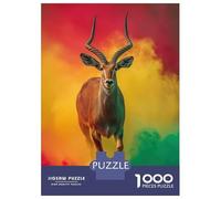 Puzzles De 1000 Pièces Rasta Antelope Puzzle Adulte Jeu Manuel Une Œuvre d'art Cadeaux Uniques pour Anniversaire Et Noël 38x26cm/1000pcs