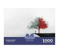 Puzzles De 1000 Pièces Red Tree on Cliff Edge Puzzles pour Adultes Améliore La Mémoire Défi Éducatif Jouets Jeux Éducatifs 70x50cm/1000pcs