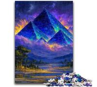 Puzzles de 1000 pièces représentant de mystérieuses Pyramides égyptiennes pour Adolescents,Jouets addictifs stimulants pour l'intelligence cérébrale,Cadeaux d'anniversaire pour Les 14 Ans et Plus