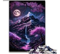 Puzzles de 1000 pièces représentant des Montagnes de cerisiers en Fleurs pour Adultes et Adolescents, activités familiales Amusantes à la Maison, Cadeaux d'anniversaire et de Voyage (50x75cm)