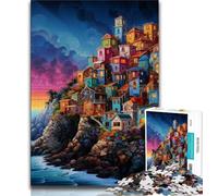 Puzzles de 1000 pièces représentant des paysages de Bord de mer Italiens,pour Adolescents,Cadeaux,Jeu Stimulant et Jeu en Famille avec des pièces entièrement emboîtables de Formes aléatoires 50x75cm