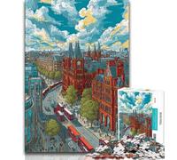 Puzzles de 1000 pièces représentant des paysages urbains de Londres et de Paris, pour Adolescents, Cadeaux, pour Jeu éducatif, Jouet, décoration d'intérieur Unique et Cadeaux 50x75cm