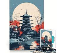 Puzzles de 1000 pièces représentant des paysages Vintage du Japon,Parfaits pour Les Adolescents des Souvenirs de Jeu Amusants,des pièces Parfaitement emboîtables sans espaces,Une activité idéale