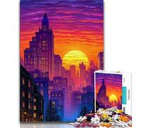 Puzzles de 1000 pièces représentant des scènes de Rue urbaines, Cadeaux pour Adultes, Anti-Stress, pour Passer Le Temps à la Maison, avec Affiche et fiche de Questions-réponses Assorties (50x75cm)