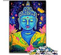 Puzzles de 1000 pièces représentant des Statues de Bouddha pour Adolescents, idéal pour Les Vacances à la Maison, Anti-Stress, avec Affiche et fiche de Questions-réponses (50x75cm)