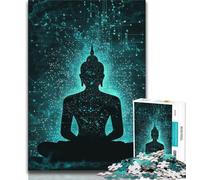 Puzzles de 1000 pièces représentant des Statues de Bouddha pour Adultes, Cadeaux, stimulent Le Cerveau, Jouets addictifs pour cultiver la Patience, adaptés aux Couples (75x50cm)
