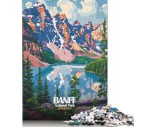 Puzzles de 1000 pièces représentant Le Paysage du Parc National de Banff (Canada) pour Adultes et Puzzles en Bois. Jeu éducatif Familial. 1000 pièces (75 x 50 cm).