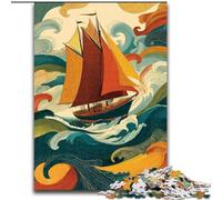 Puzzles de 1000 pièces représentant Un Bateau naviguant sur la mer, pour Adultes, Jeux éducatifs, décoration d'intérieur, Cadeaux Uniques 26x38cm