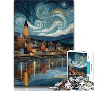 Puzzles de 1000 pièces représentant Un Ciel Nocturne et Un Paysage Urbain pour Adultes et Adolescents Stimulez Votre Cerveau grâce à des Jouets addictifs pour cultiver la Patience Une œuvre d'art