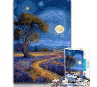 Puzzles de 1000 pièces représentant Un Paysage de Coucher de Soleil pour Adultes et Adolescents Jeu Stimulant et Familial avec des pièces de Formes aléatoires entièrement emboîtables (38x26cm)