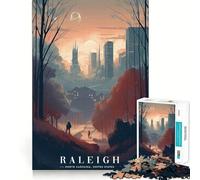 Puzzles de 1000 pièces représentant Un Paysage Urbain de Raleigh, destinés aux Adolescents Collection Recall Upgrade Calm Relax Clear Cut Art (38x52cm)