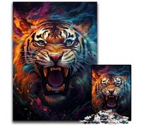 Puzzles de 1000 pièces représentant Un Tigre majestueux Puzzles impossibles pour Adultes décoration idéale à Faire soi-même et Cadeau Stimulant 1000 pièces (38 x 26 cm)