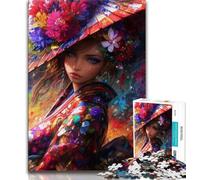 Puzzles de 1000 pièces représentant Une Belle Femme pour Adultes et Adolescents Stimulez Votre Cerveau Jouets addictifs pour cultiver la Patience Convient aux Couples 38x26cm