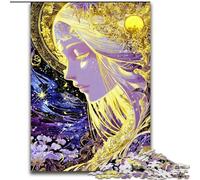 Puzzles de 1000 pièces représentant Une Belle Fille dorée, pour Adultes, Jeux en Famille, activités à la Maison, Cadeau d'anniversaire, Cadeau de Voyage (50x75cm)
